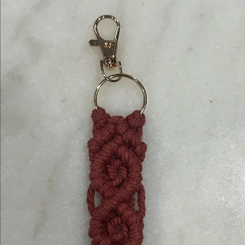 Elegant Macramé Keychain in Rust